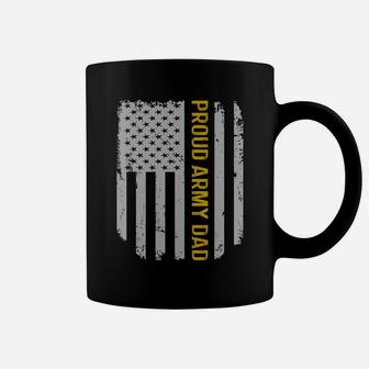 Vintage American Flag Proud Army Dad Father's Day Gift T-shirt Coffee Mug - Seseable