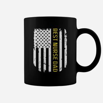 Vintage American Flag Proud Best Nurse Dad Shirt Coffee Mug - Seseable