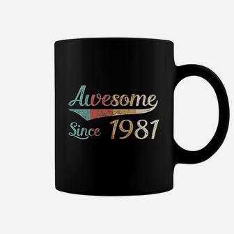Vintage Awesome Since 1981 Ladies Birthday Gift Coffee Mug - Seseable