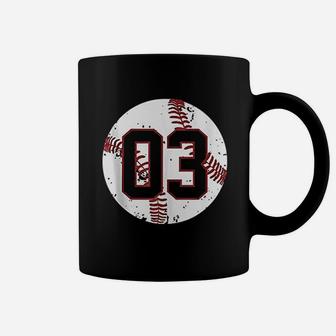 Vintage Baseball Number 03 Coffee Mug - Seseable
