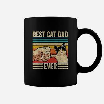 Vintage Best Cat Dad Ever Bump Fit Fathers Day Coffee Mug - Seseable