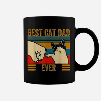 Vintage Best Cat Dad Ever Men Bump Fit Fathers Day Coffee Mug - Seseable
