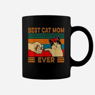 Vintage Best Cat Mom Ever Funny Gifts For Mom Coffee Mug - Seseable