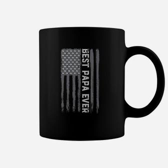 Vintage Best Papa Ever American Flag Fathers Day Dad Gift Coffee Mug - Seseable