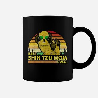Vintage Best Shih Tzu Mom Ever Dog Coffee Mug - Seseable