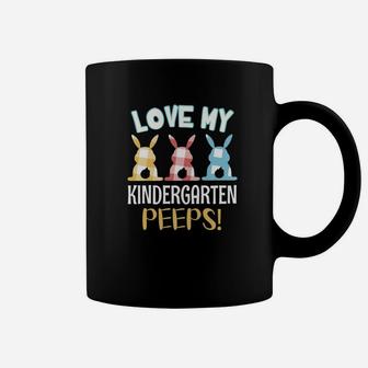 Vintage Bunny Rabbit Love My Kindergarten Peeps Teacher Coffee Mug - Seseable