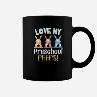 Vintage Bunny Rabbit Love My Preschool Peeps Teacher Coffee Mug - Seseable