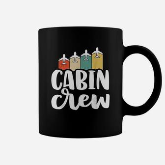 Vintage Cabin Crew Retro Flight Attendant Gift Coffee Mug - Seseable