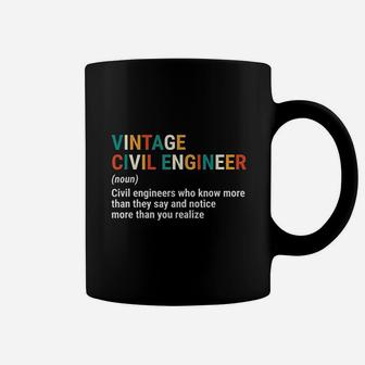 Vintage Civil Engineer Definition Noun Cool Engineering Coffee Mug - Seseable