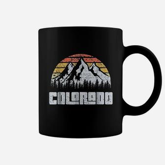 Vintage Colorado Mountains State Nature Sun Retro Coffee Mug - Seseable