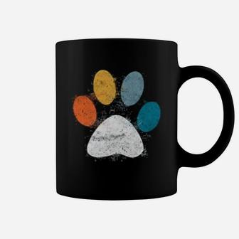 Vintage Dog Puppy Dog Paws Print Dog Love Pet Paw Coffee Mug - Seseable