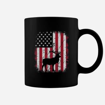 Vintage Elk Usa American Flag 4th Of July Patriotic Coffee Mug - Seseable