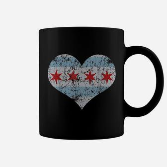 Vintage Flag Of Chicago Heart Coffee Mug | Seseable CA