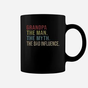 Vintage Grandpa The Man The Myth The Bad Influence Coffee Mug - Seseable
