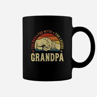 Vintage Grandpa The Man The Myth The Legend Shirt Coffee Mug - Seseable