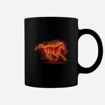 Vintage Graphic Fire Horse Running Coffee Mug | Seseable CA