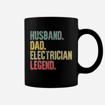 Vintage Husband Dad Electrician Legend Retro Coffee Mug - Seseable