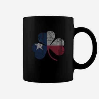 Vintage Irish Flag Of Texas Shamrock Coffee Mug - Seseable