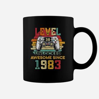 Vintage Level 39 Unlocked 39 Year Old 39th Bday Since 1983 Coffee Mug - Seseable