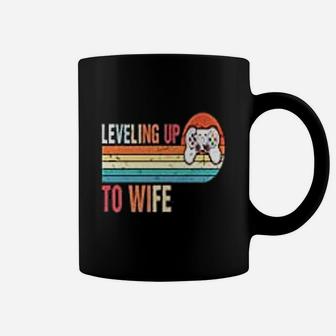 Vintage Leveling Up To Wife Engagement Party Coffee Mug - Seseable