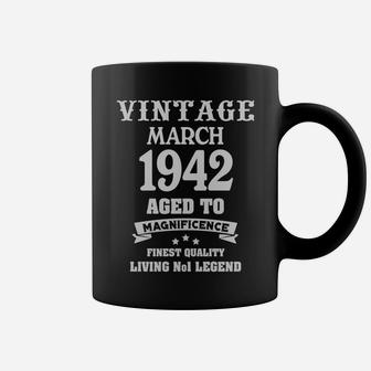 Vintage March 1942 80th Years Old 80 Birthday Gift Coffee Mug - Seseable