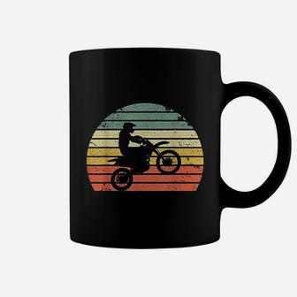 Vintage Motocross Dirt Bike Silhouette Retro Dirt Bike Coffee Mug - Seseable