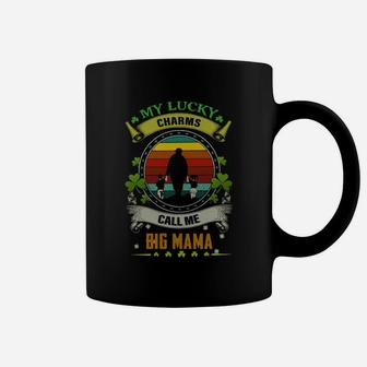 Vintage My Lucky Charms Call Me Big Mama St Patricks Day Shamrock Best Gift For Grandmothers Coffee Mug - Seseable