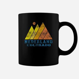 Vintage Nederland Colorado Mountain Sunset Retro T-shirt Coffee Mug - Seseable