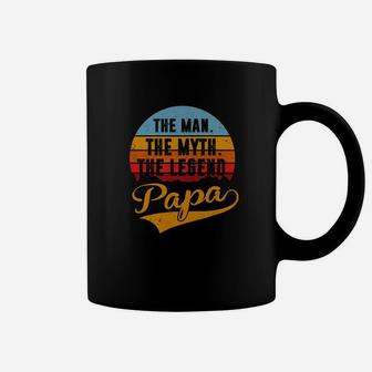 Vintage Papa The Man Legend Gift For Papa Coffee Mug - Seseable