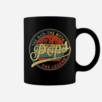 Vintage Pops Man Myth Legend Daddy Grandpa Gift Ideas Family T-Shirt Coffee Mug - Seseable