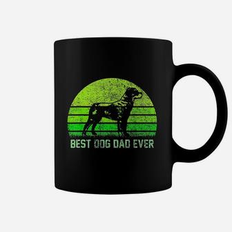 Vintage Retro Best Rottweiler Dog Dad Ever Silhouette Sunset Coffee Mug - Seseable