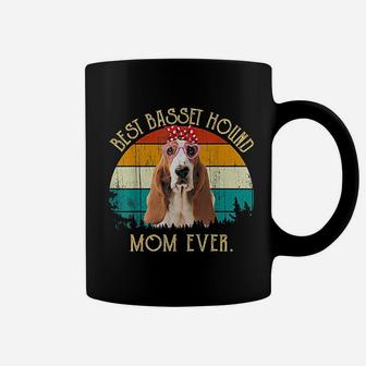 Vintage Retro Mama Mothers Day Best Basset Hound Mom Ever Coffee Mug - Seseable