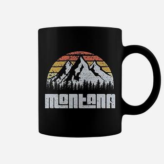 Vintage Retro Montana Mountain State Sunset Coffee Mug - Seseable