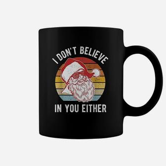 Vintage Retro Santa I Dont Believe In You Either Coffee Mug - Seseable