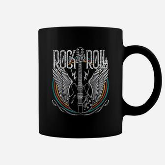 Vintage Retro Style 80s Rock And Roll Music Guitar Wings Coffee Mug - Seseable