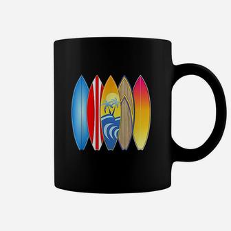 Vintage Retro Surfboards Surfing Coffee Mug - Seseable