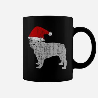 Vintage Santa Hat French Bulldog Dog Coffee Mug - Seseable