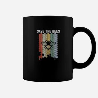 Vintage Save The Bees Retro Style Climate Change Coffee Mug - Seseable