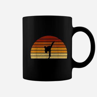 Vintage Sunset Karate Gift For Karateka Coffee Mug - Seseable