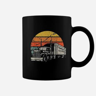 Vintage Truck Driver Gift Retro Sun Driving Trucker Coffee Mug - Seseable