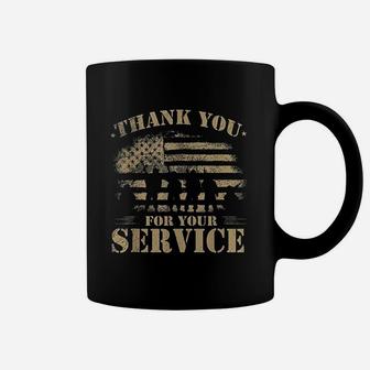 Vintage Veteran Thank You For Your Service Coffee Mug - Seseable