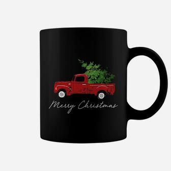 Vintage Wagon Christmas Tree On Truck Coffee Mug - Seseable