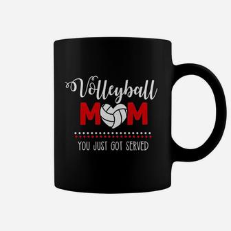 Volleyball Mom Game Red Girl Sports Heart Ball Gift Coffee Mug - Seseable