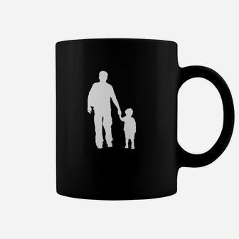 Walking Dad And Son Silhouettes Coffee Mug - Seseable