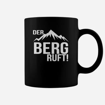 Wanderlust Schwarzes Tassen mit Der Berg Ruft!-Aufdruck, Outdoor und Trekking - Seseable