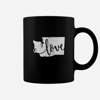 Washington Home Love Vintage State Map Coffee Mug - Seseable