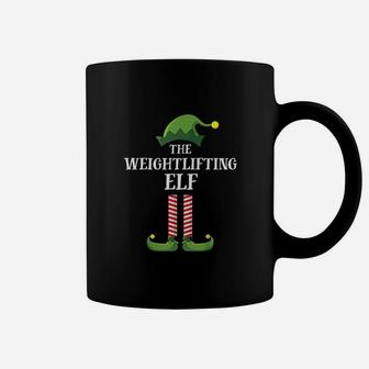 Weightlifting Elf Matching Family Group Christmas Pajama Coffee Mug - Seseable