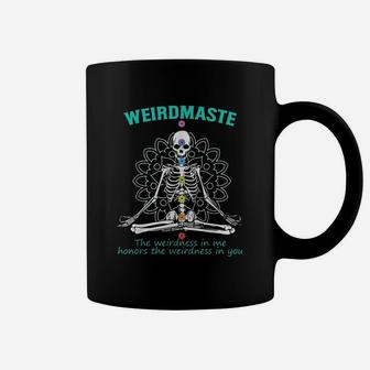 Weirdmaste Meditation Yoga Definition Funny Skeleton Yoga Coffee Mug - Seseable