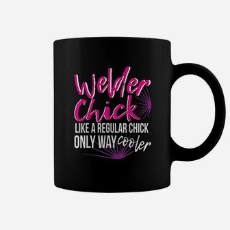 Welder Chick Women Mom Funny Welding Gift Coffee Mug - Seseable