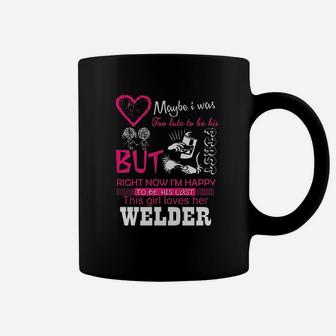 Welder Wife Girlfriend Gift This Girl Loves Her Welder Coffee Mug - Seseable